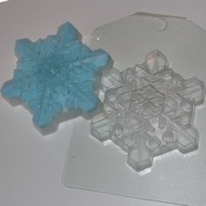 Снежинка кристальная, пластиковая форма